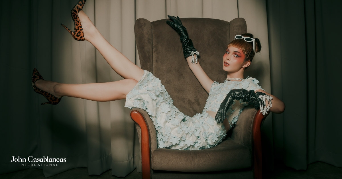 model posing for a high fashion editorial