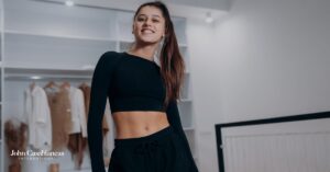 a fitness model posing