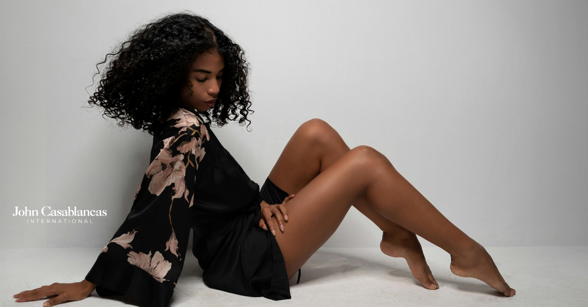 A model posing for the camera